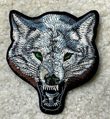 Daily Crafts Daily Crafts New Fine Thread Embroidery Work Cloth Patches for Varsity Jackets Winterwears Cap Hat Bags Denims Jeans Sew On Iron On Transfer Patches Appliques Big Wolf Fox Animal