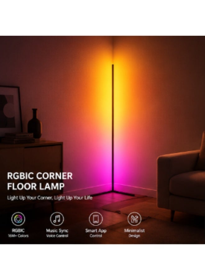 GroveMade Smart RGB Floor Lamp ,RGB Corner Floor Lamp with App。/Remote Control/Dimmable/Music Sync,Smart  Floor。 - Image 4