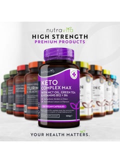 Nutravita Keto Complete Diet Pills 2 Month Supply Max Strength 1788mg Complex for Men and Women MCT Oil Green Tea Vitamins and Minerals Contribute to Fatty Acid and Carb Metabolism Made in The UK  - Image 4