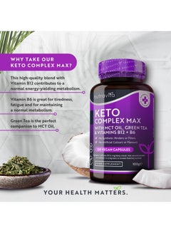 Nutravita Keto Complete Diet Pills 2 Month Supply Max Strength 1788mg Complex for Men and Women MCT Oil Green Tea Vitamins and Minerals Contribute to Fatty Acid and Carb Metabolism Made in The UK  - Image 3