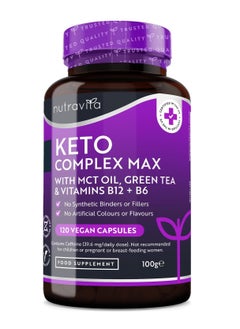 Nutravita Keto Complete Diet Pills 2 Month Supply Max Strength 1788mg Complex for Men and Women MCT Oil Green Tea Vitamins and Minerals Contribute to Fatty Acid and Carb Metabolism Made in The UK  - Image 1