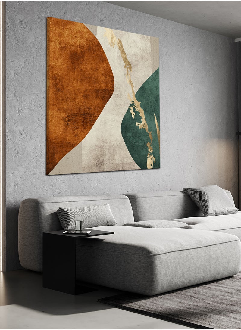LOWHA Square Canvas Wall Art Stretched Over Wooden Frame with Oil Painting  - Image 2