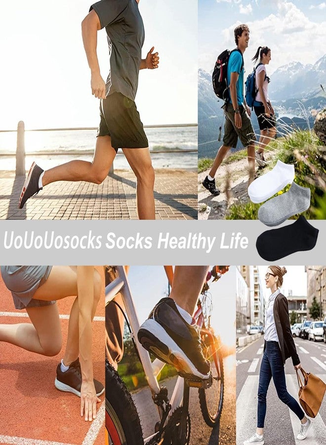 UoUoUosocks 14 Pairs Low Cut Ankle Socks for Men/Women Thin Athletic Sock pack sock(black - Image 2