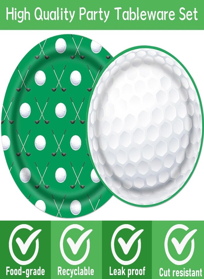 Rakuto Golf Party Plates Supplies, 96PCS Golf Birthday Party Decorations Tableware Supplies, Disposable Paper Plates Napkins Forks Sets(24 Guests) - Image 3
