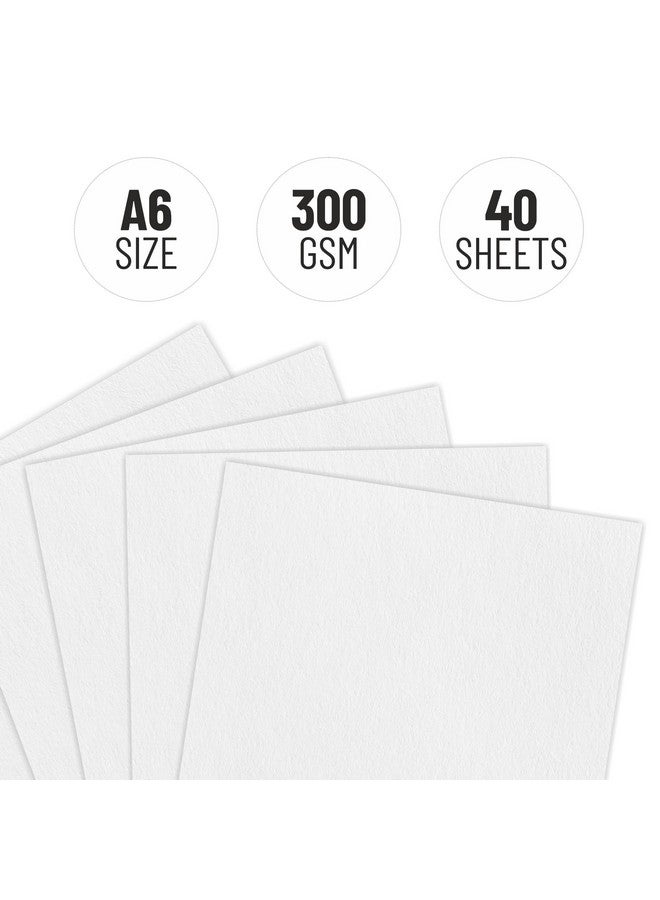 Anupam Professional Watercolour Paper | A6 (15X10CM) 300 GSM Cold Pressed Paper |Acid-Free 40 Sheets | Ideal for Artist, Professional Drawing, Painting Dry & Wet, Fine Art, School, Students - Image 3