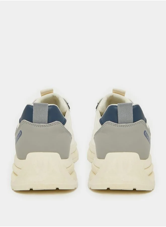 Styli Chunky Sole Abstract Print Lace Up Sneakers