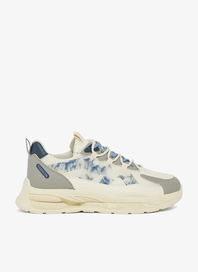 ستايلي اكتيف سنيكرز برباط بطبعة مجردة ونعل سميك