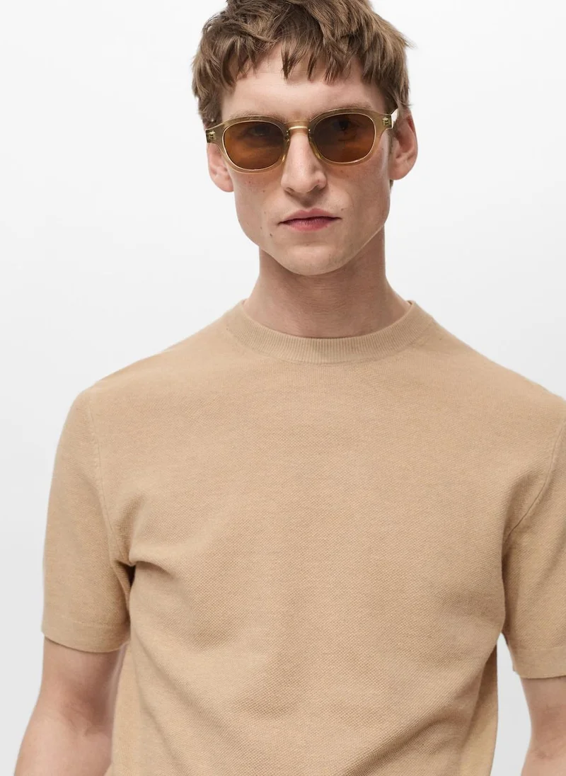 Mango Man Essential Crew Neck T-Shirt