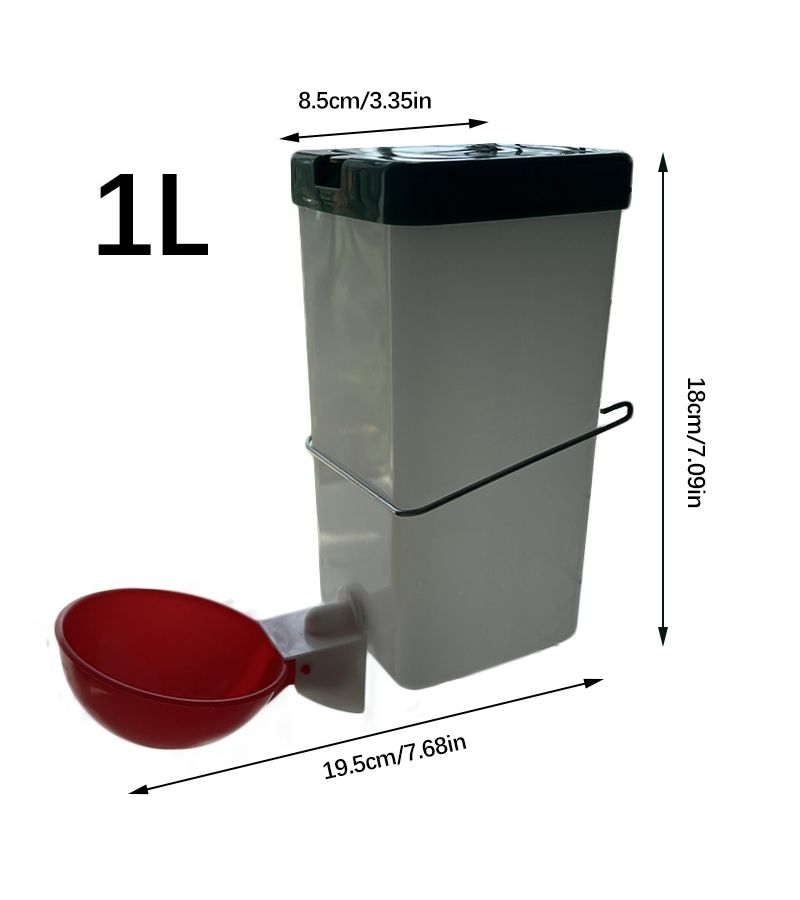 Auto Refill Hamster Water Bottle Bowl Combo 1000ml Gravity Fed Leakproof No Drip - Image 2