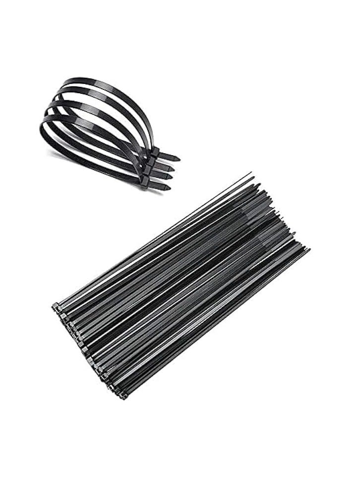 Green Tiger Durable 300mm nylon cable ties for secure and organized cable management. - Image 4