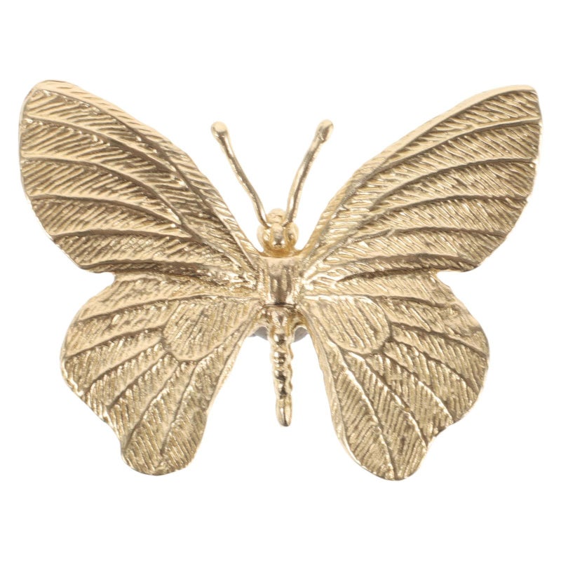 Butterfly Shape Brass Cabinet Handle Single Piece Copper Pull for Dresser Drawer Cupboard Furniture Hardware Kitchen Closet Door - Image 2