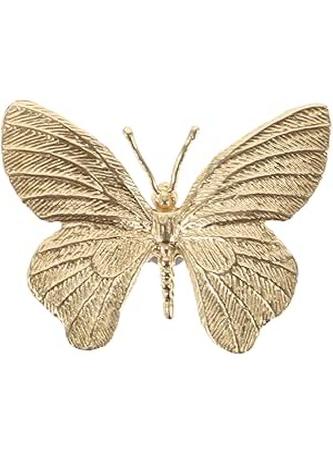 Butterfly Shape Brass Cabinet Handle Single Piece Copper Pull for Dresser Drawer Cupboard Furniture Hardware Kitchen Closet Door - Image 1