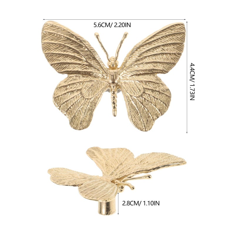 Butterfly Shape Brass Cabinet Handle Single Piece Copper Pull for Dresser Drawer Cupboard Furniture Hardware Kitchen Closet Door - Image 3
