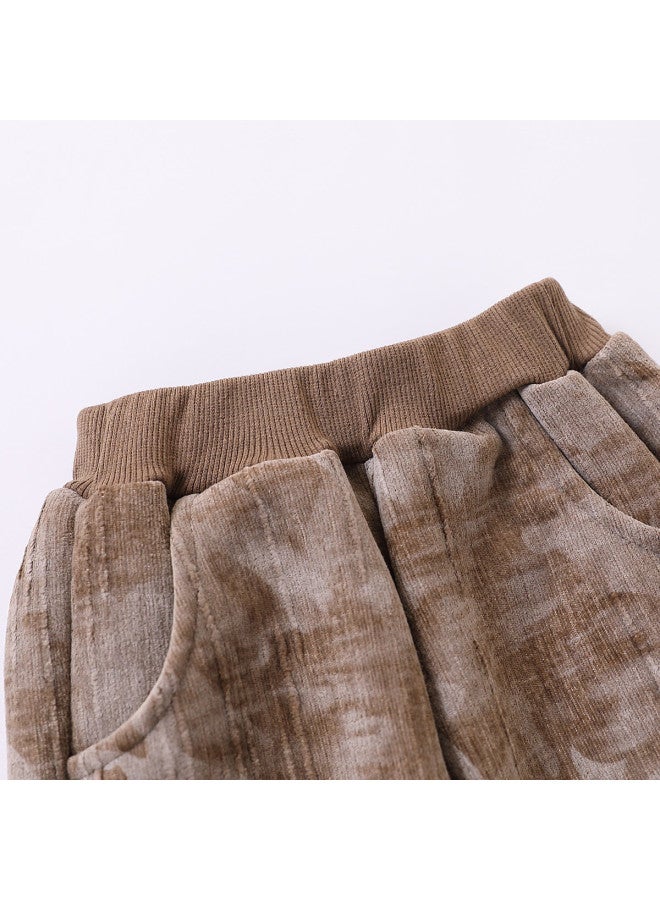 Boys' Casual Fleece Pants For Autumn And Winter, Fashionable And Versatile, Stylish And Loose-fitting Long Pants - Image 5