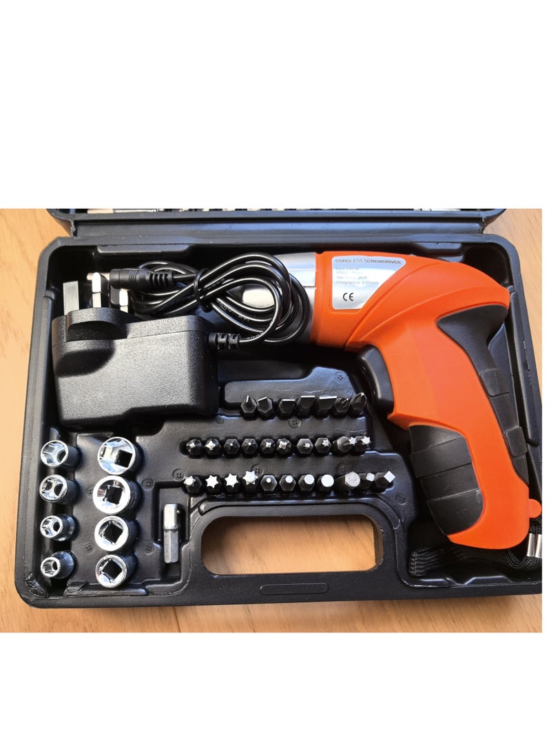 Generic 46-Piece Cordless Screwdriver Set Rechargeable Battery Powered Handy Drill with Bits Holder  - Image 3