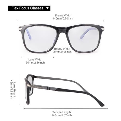 YIMI Spring Hinge Photochromic Gray Sunglasses Blue Light Blocking Glasses for Men and Women Day Night Gaming TV Phones Computer Eyeglasses UV Protection Anti Glare Lightweight TR90 Full Frame Eyewear - Image 4
