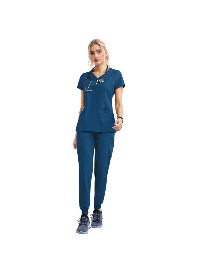 NIBEMINENT Doctor Nurse Scrubs Set Medical Uniforms Women Jogger Set Hospital Accessories Operating Room Surgical Workwear - Image 1