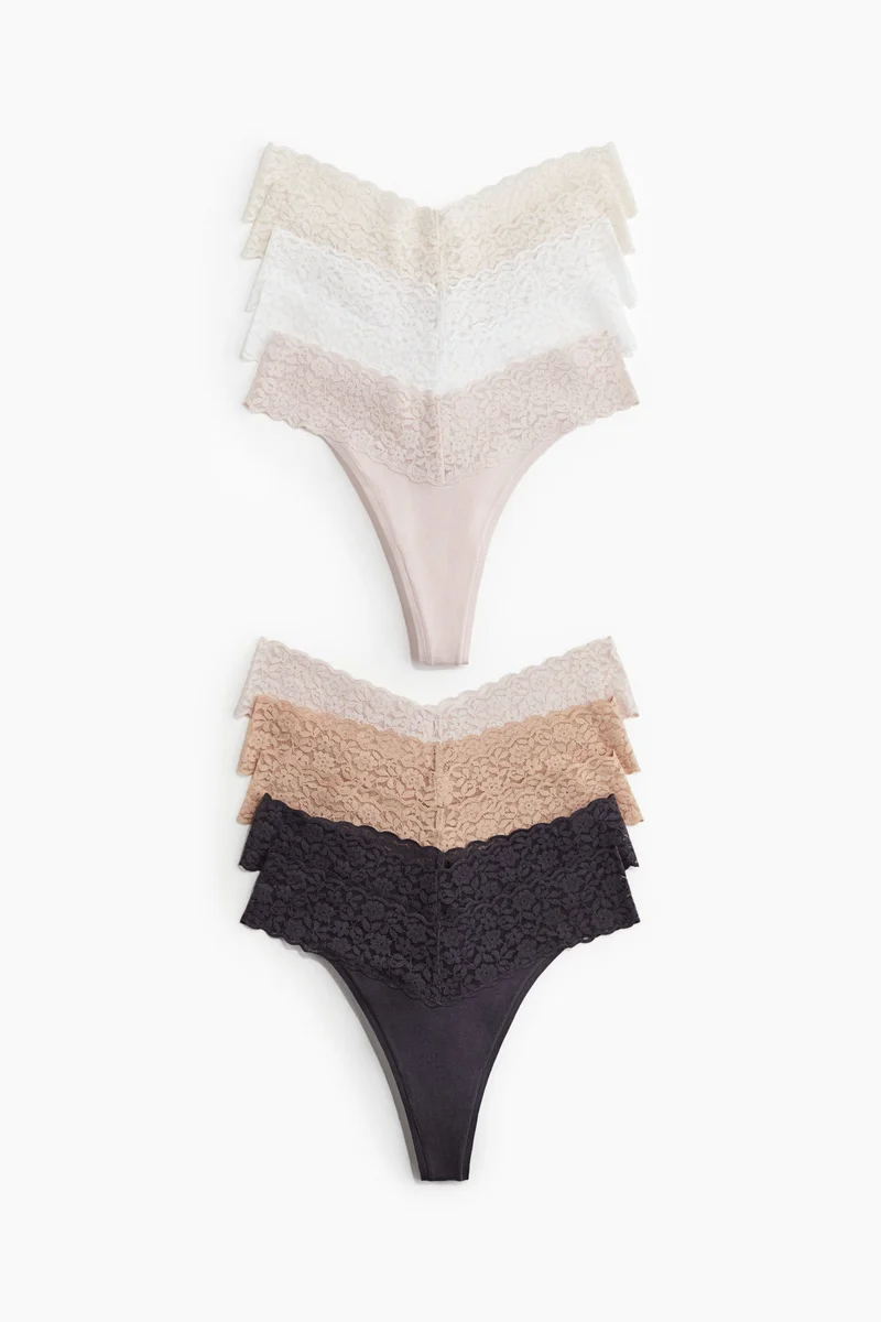 H&M 10-pack lace thong briefs