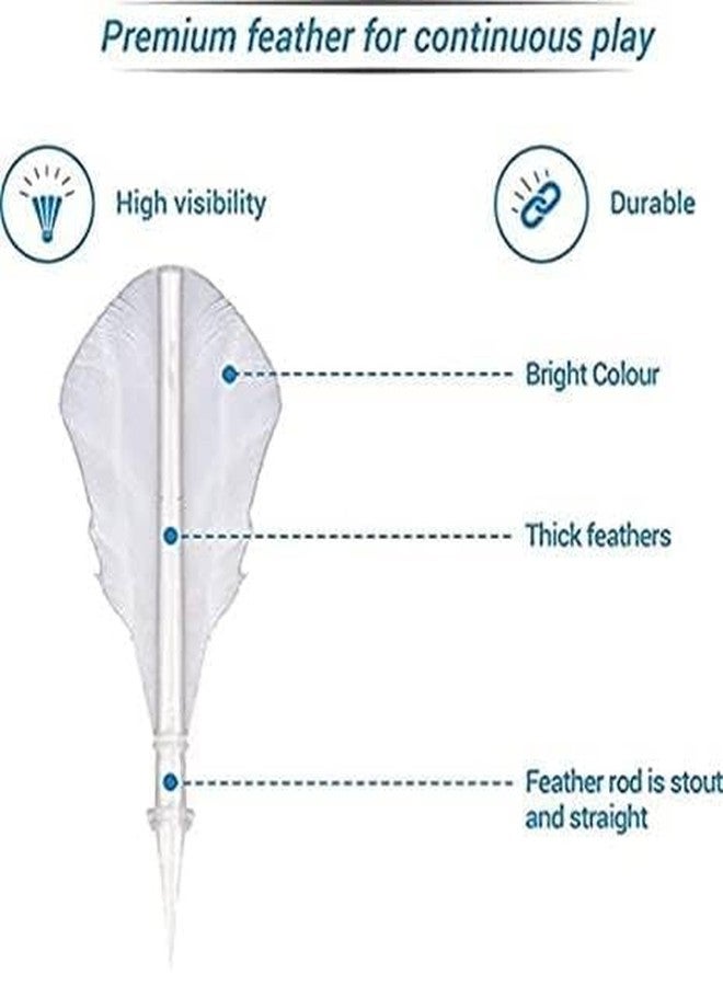 UDKI Feather Shuttlecock FS20 - Speed 78 (White Natural) - 12-Pack - Extended Durability for Over 3 Games - Image 4