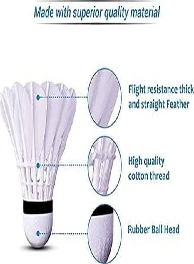 UDKI Feather Shuttlecock FS20 - Speed 78 (White Natural) - 12-Pack - Extended Durability for Over 3 Games - Image 3
