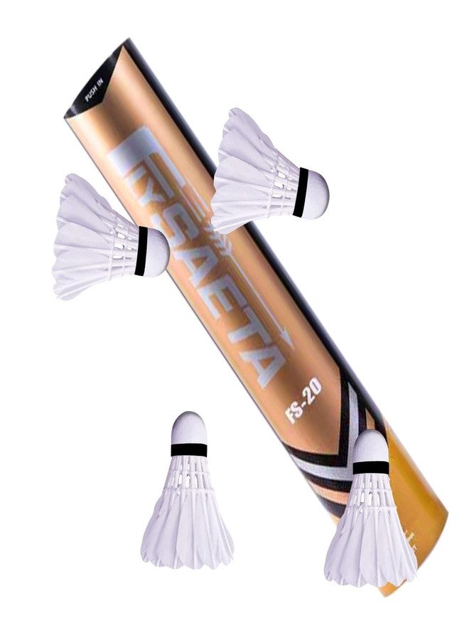 UDKI Feather Shuttlecock FS20 - Speed 78 (White Natural) - 12-Pack - Extended Durability for Over 3 Games - Image 1