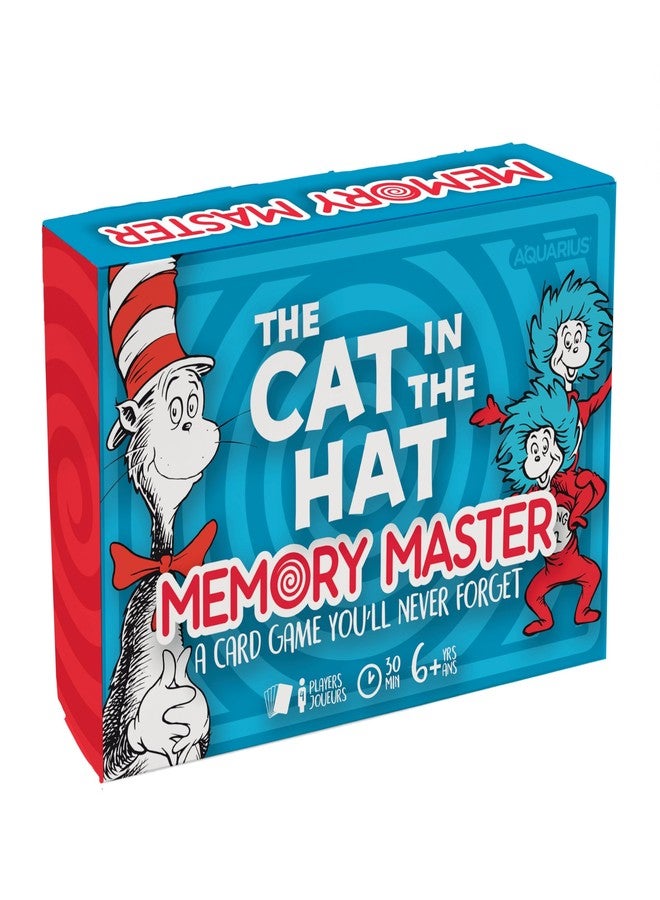 AQUARIUS Cat in The Hat Memory Master Card Game - Fun Family Party Game for Kids, Teens & Adults - Entertaining Game Night Gift - Officially Licensed Dr. Seuss Merchandise - Image 1