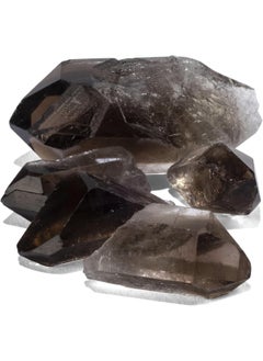 Kalifano KALIFANO Museum Grade Smoky Quartz Points Bundle (250+ Carats) - Bulk High Energy Raw Lemurian Reiki Cuarzo Crystal Used for Clarity and Purpose - Information Card Included (Family Owned & Operated)  - Image 1