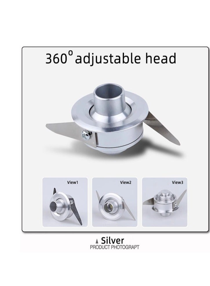 أضواء LED فضية 3 وات إضاءة داخلية صغيرة مجوفة 3000 ك 4000 ك 6000 ك 360 درجة أضواء قابلة للتعديل رأس لعرض الصور على الحائط خزانة عرض متجر غرفة المعيشة (عبوتان) - Image 2