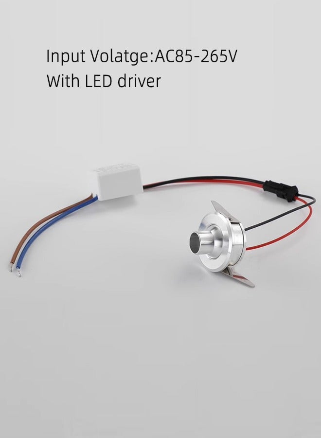 أضواء LED فضية 3 وات إضاءة داخلية صغيرة مجوفة 3000 ك 4000 ك 6000 ك 360 درجة أضواء قابلة للتعديل رأس لعرض الصور على الحائط خزانة عرض متجر غرفة المعيشة (عبوتان) - Image 5