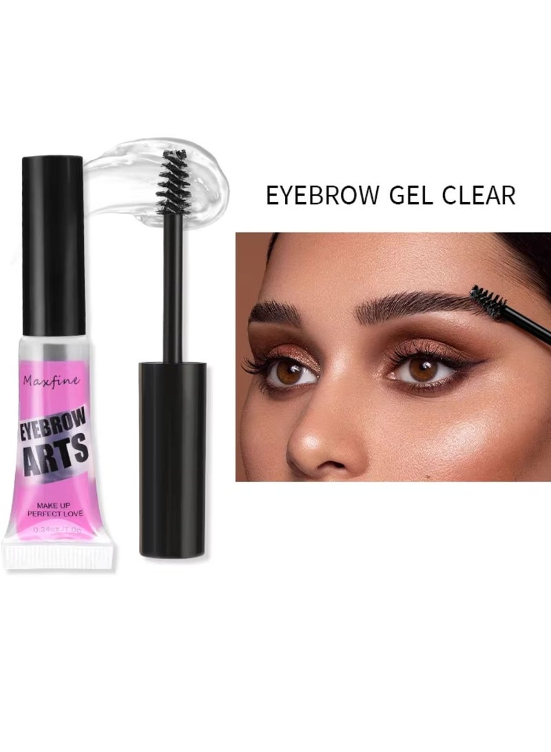 Maxfine Eyebrow Arts Clear Brow Styling Glue Long Lasting Quick Drying Sweat proof and Waterproof Eyebrow Glue with Spiral Brush Transparent Brow Setting Gel Natural Look Eyebrow Styling Gel  - Image 2