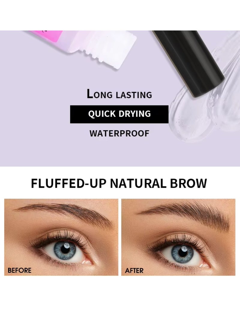 Maxfine Eyebrow Arts Clear Brow Styling Glue Long Lasting Quick Drying Sweat proof and Waterproof Eyebrow Glue with Spiral Brush Transparent Brow Setting Gel Natural Look Eyebrow Styling Gel  - Image 5