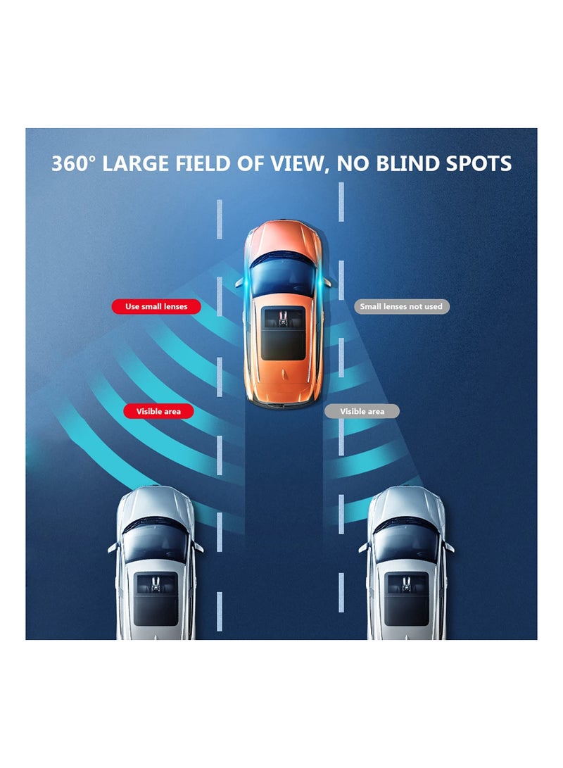 SYOSI Blind Spot Mirror, Rectangle HD Glass Frameless Convex Lens, Rear View Mirrors Exterior Accessories, with Wide Angle Adjustable, Stick for All Universal Vehicles Car Stick-on Design (2 PCS) - Image 4