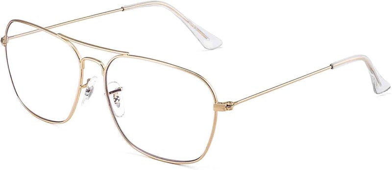 JM Aviator Blue Light Blocking Computer Glasses, Square Eye Protect Video Eyeglasses Anti Glare Men Women - Image 1