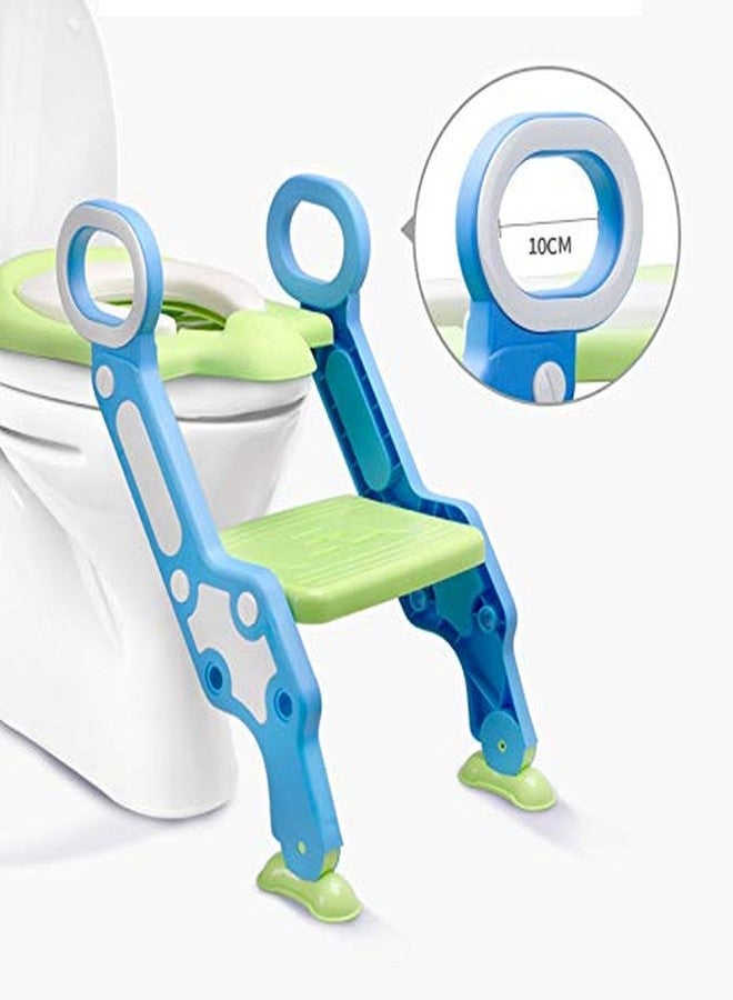 LAFILLETTE Folding Adjustable Non Slip Baby Comfort Potty Training Toilet Seat for Kids(Green) - Image 1