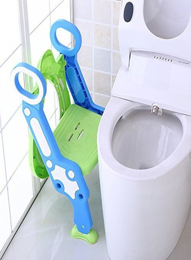 LAFILLETTE Folding Adjustable Non Slip Baby Comfort Potty Training Toilet Seat for Kids(Green) - Image 3