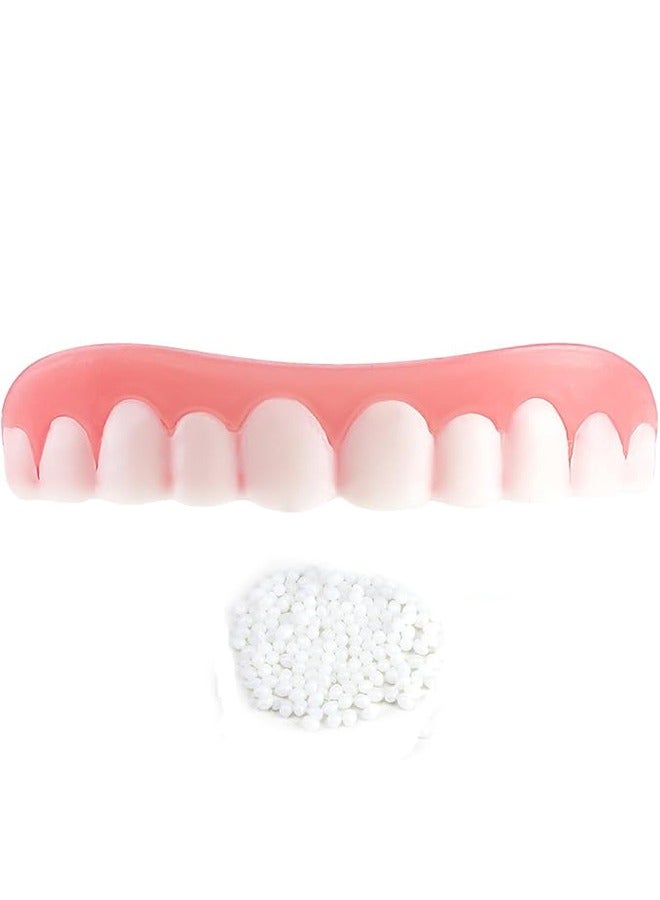 Generic False Teeth Veneers  Instant Veneers Fake Teeth White Dentures Instant Smile Veneers Cosmetic Teeth Whitening Temporary Prosthesis Teeth Upper Teeth  - Image 2