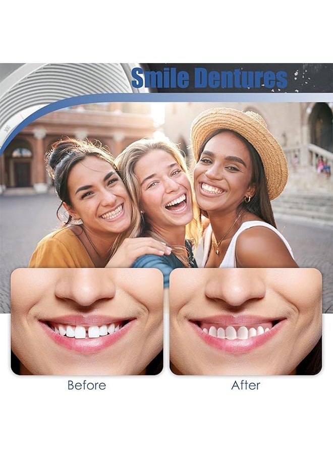 Generic False Teeth Veneers  Instant Veneers Fake Teeth White Dentures Instant Smile Veneers Cosmetic Teeth Whitening Temporary Prosthesis Teeth Upper Teeth  - Image 4