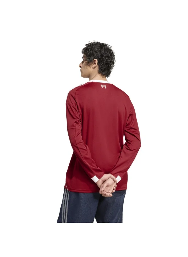adidas قميص ليفربول للرجال بأكمام طويلة أحمر