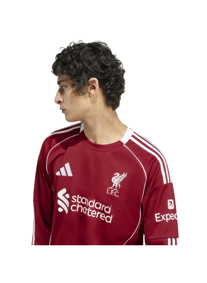 adidas قميص ليفربول للرجال بأكمام طويلة أحمر