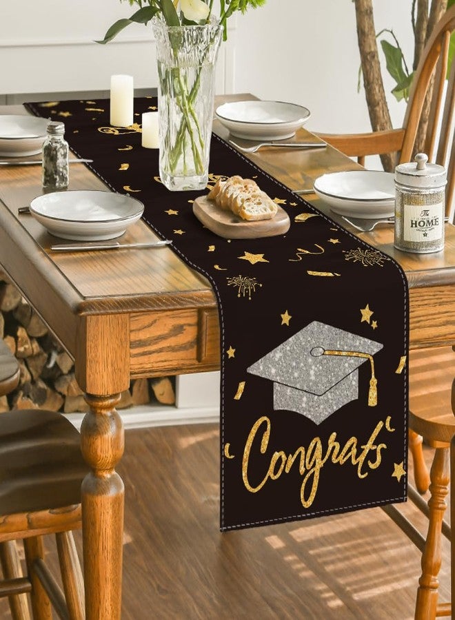 Artoid Mode Congrats Table Runner Diploma Cap, 2026 Graduation Holiday Kitchen Dining Table Runners for Home Party Decor 13 x 120 Inch - Image 4