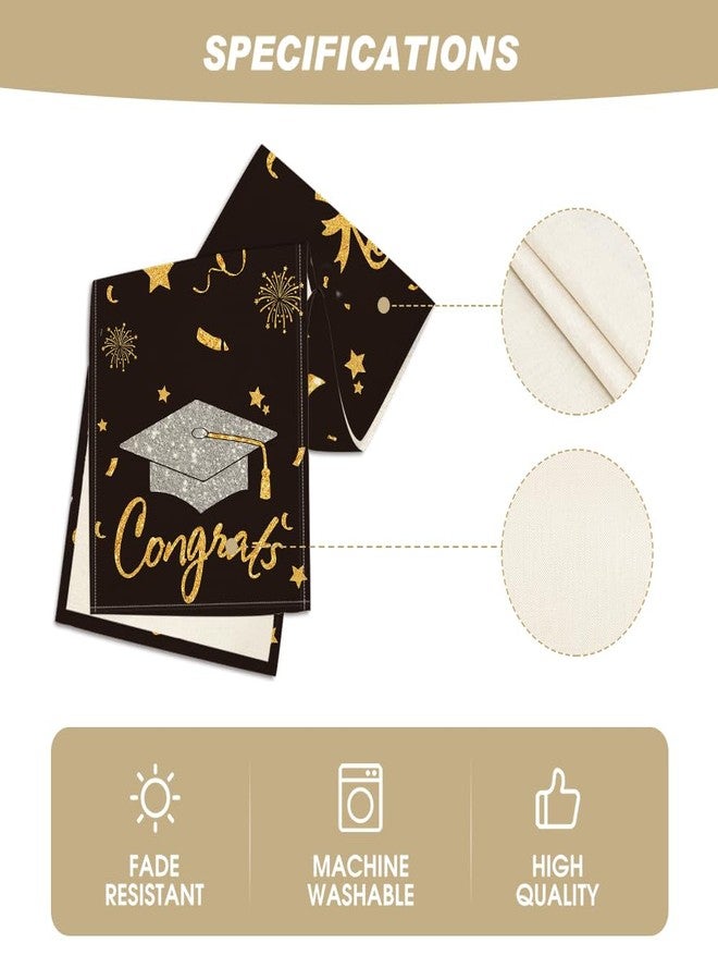 Artoid Mode Congrats Table Runner Diploma Cap, 2026 Graduation Holiday Kitchen Dining Table Runners for Home Party Decor 13 x 120 Inch - Image 5