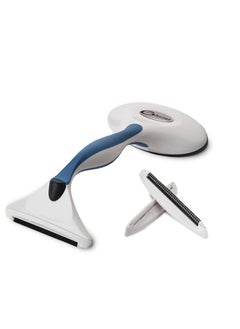Gleener GLEENER Battery-Free Fabric Shaver & Lint Brush | Ultimate Fuzz Remover | Adjustable Depiller Lint Remover for Clothing & Furniture (Slate Blue)  - Image 1