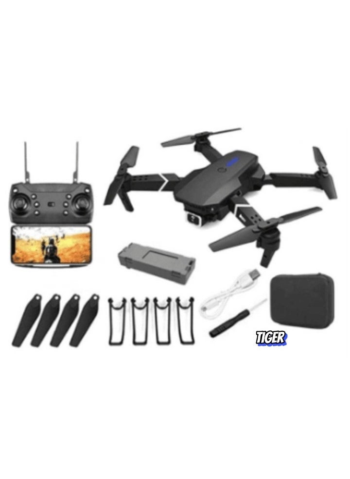 JAJEEK E88 Ayoo 4K Mini Drone with Dual Camera – Foldable RC Drone for Ultimate Aerial Experience, 4K HD Camera, Long Battery Life, Smart Features, Perfect for Beginners & Experts – UAE Delivery - Image 2