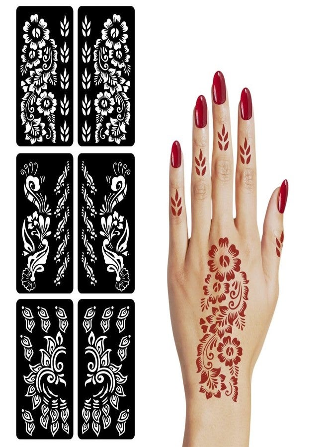 VANVATI Combo Mehndi Stencil Sticker Set for Housewarming Parties Functions & Festival - Image 1