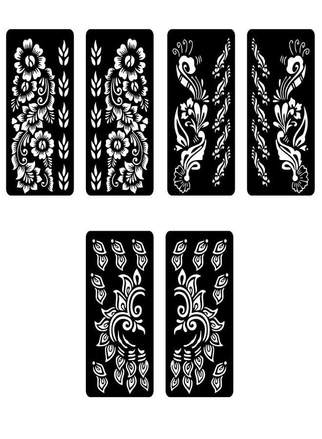 VANVATI Combo Mehndi Stencil Sticker Set for Housewarming Parties Functions & Festival - Image 3