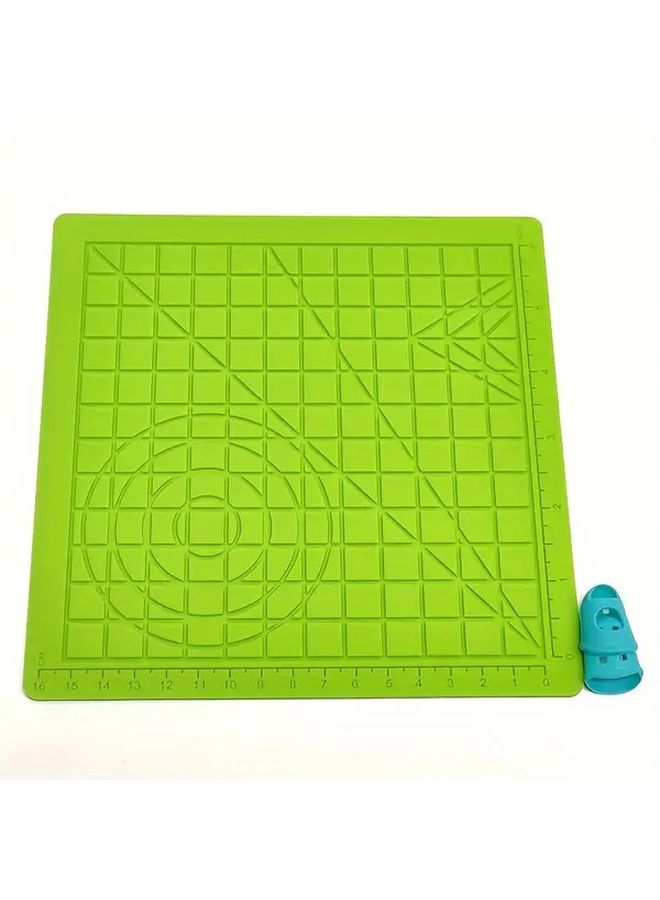 Green Silicone Template Mat With Finger Covers For 3D Printing Pen DIY Crafts - Image 4