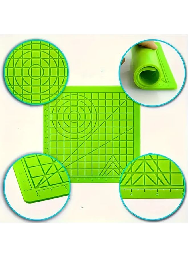 Green Silicone Template Mat With Finger Covers For 3D Printing Pen DIY Crafts - Image 3