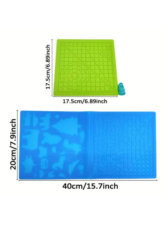Green Silicone Template Mat With Finger Covers For 3D Printing Pen DIY Crafts - Image 2