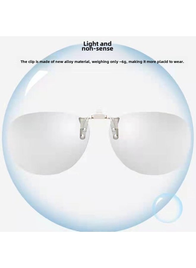 Generic Clip 3d Glasses TV Universal Computer Myopia Clip 3D Glasses Reald Round Polarized HD Three-dimensional Suit-Color:Round Clip 2 Pairs  - Image 3