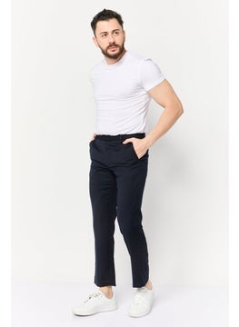 SELECTED FEMME Men Regular Fit Solid Dress Pants, Navy Blue  - Image 2
